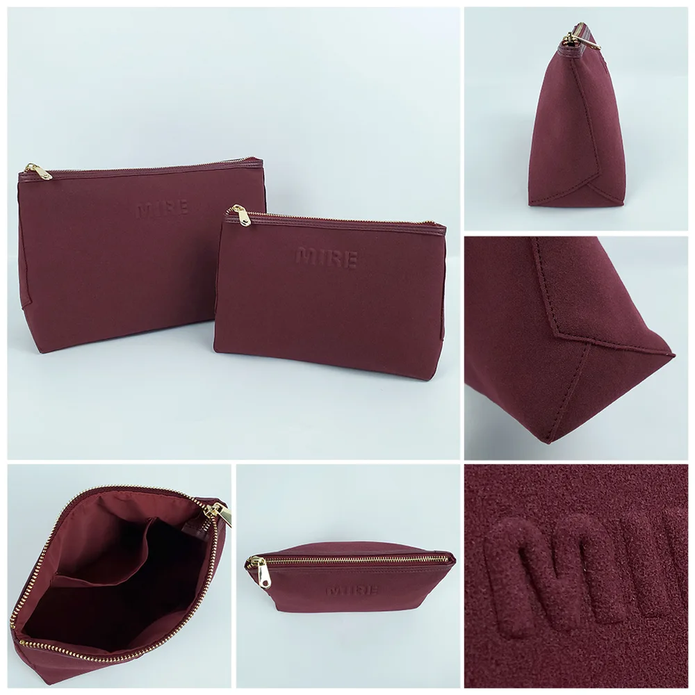 Structure variants — suede square pouch and triangular case