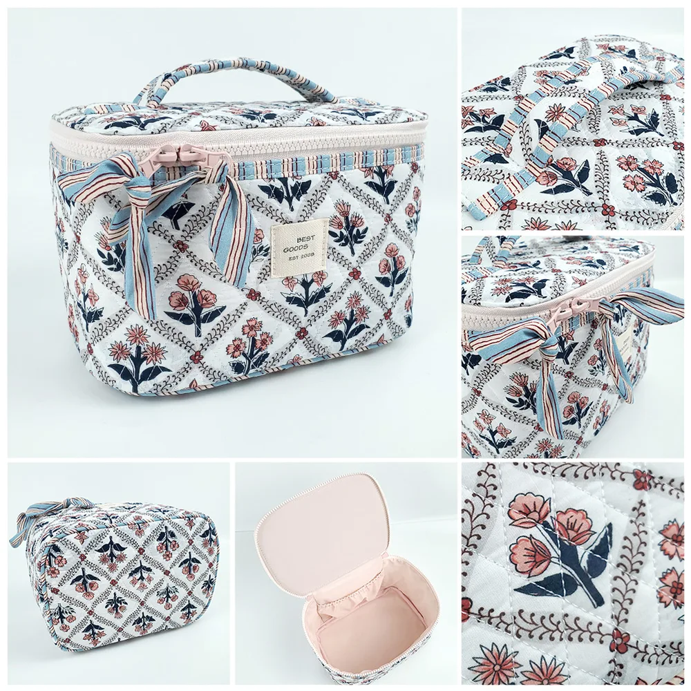 Quilted bag set — zipper and lining detail