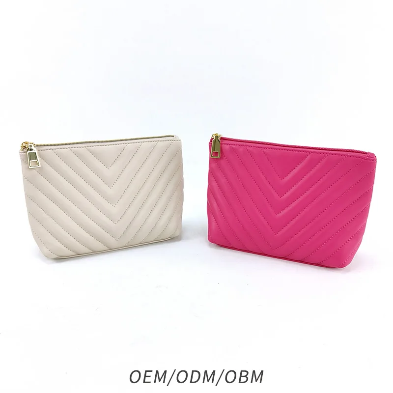 PU leather makeup bag — studio product view