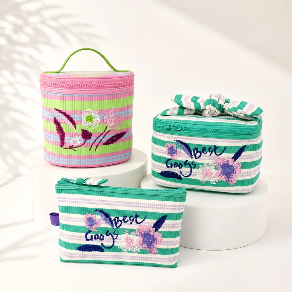 Makeup bags with handles and straps by Best Goods